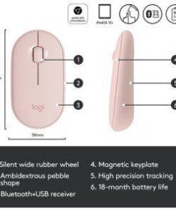Logitech Pebble M350 Wireless Mouse (pink) 6 img x300 66d849ce250ce7 55005217
