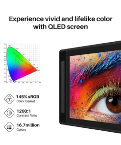 Alternative view of Huion KAMVAS PRO 16 2.5K QLED Drawing Graphics Pen Display Tablet 15.8" 8 Keys
