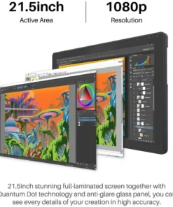 Alternative view of HUION KAMVAS 22 Plus Graphics Drawing Tablet Display FHD LCD Screen 140% s RGB 21.5"