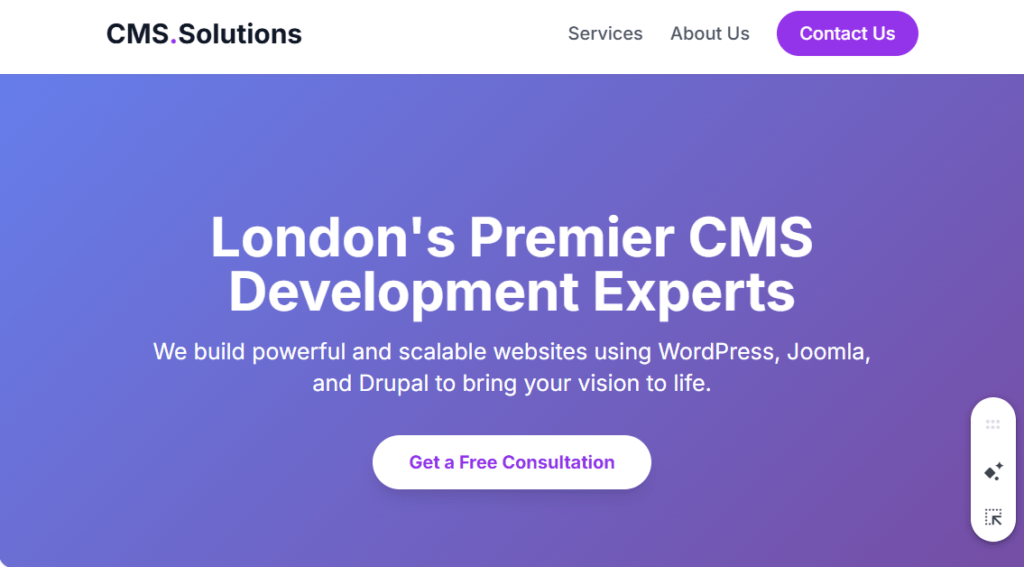 CMS Development (WordPress, Joomla, Drupal) London