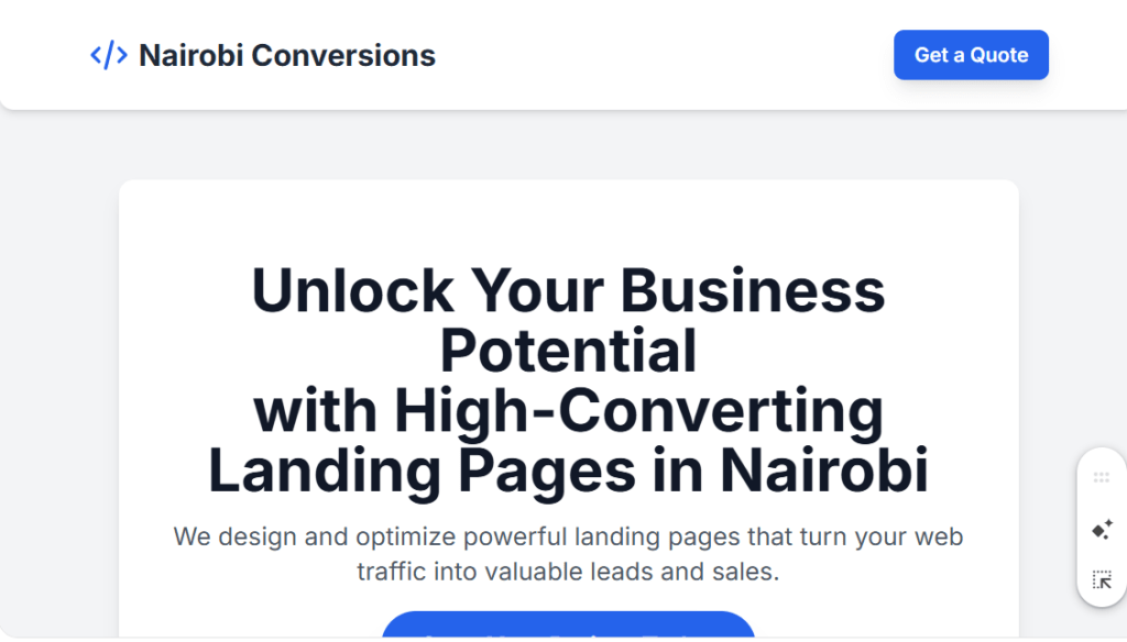 Landing Page Design & Optimization Nairobi