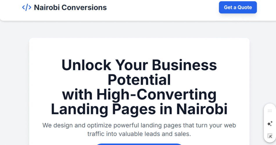 Landing Page Design & Optimization Nairobi