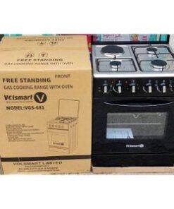 VOLSMART 60*60, 3 Gas Jet Pool Burners + 1 Rapid Plate, Free Standing Cooker with Electric Oven