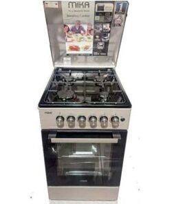 Mika 50*60, 4 Gas Standing Gas Cooker + Electric Oven - Silver