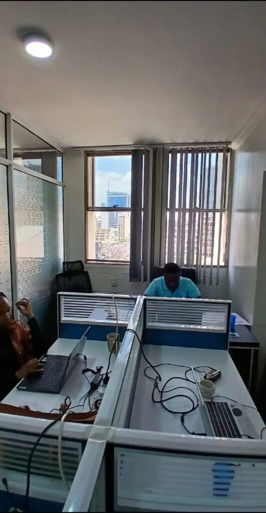 Black Shepherd Technologies team workspace at Ecobank Towers in Nairobi
