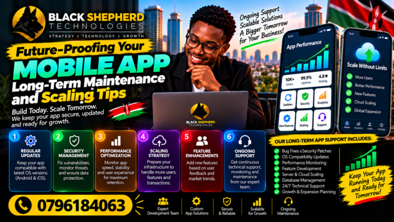Future-Proofing Your Mobile App: Long-Term Maintenance and Scaling Tips 3 Best Mobile App Development Services in Kenya