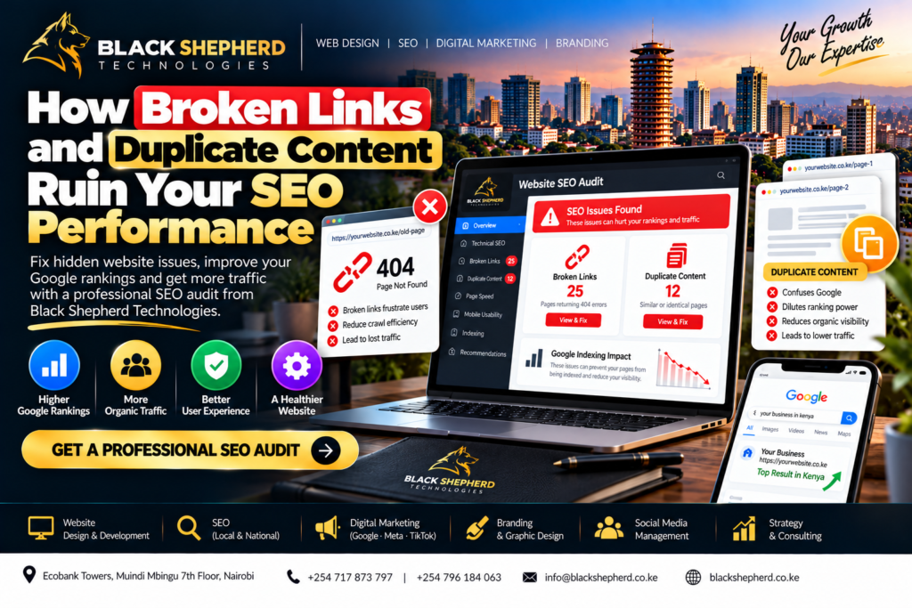 How Broken Links and Duplicate Content Ruin Your SEO Performance BLACK SHEPHERD TECHNOLOGIES