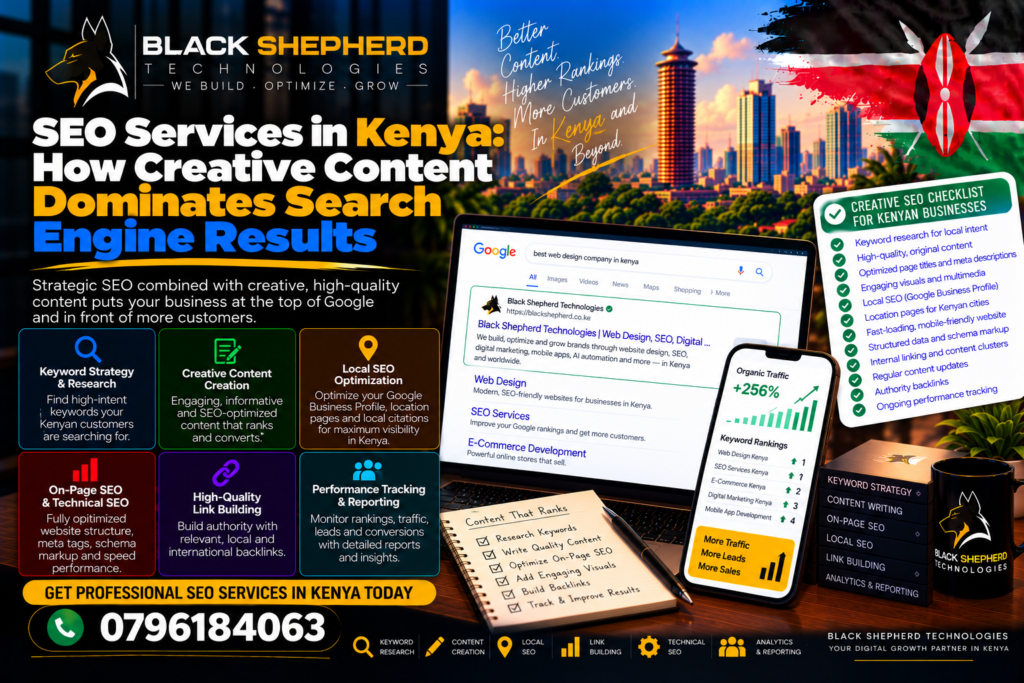 SEO Services in Kenya: How Creative Content Dominates Search Engine Results — article illustration
