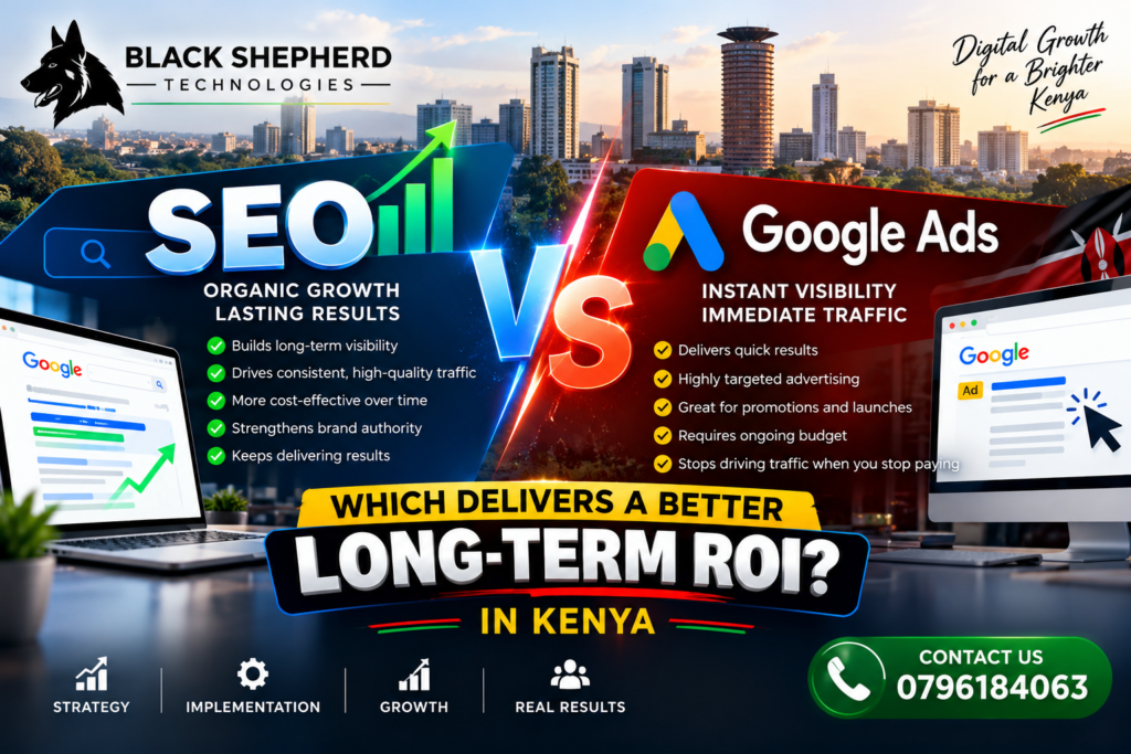 SEO vs. Google Ads in Kenya: Which Delivers a Better Long-Term ROI? 1 Best SEO Services