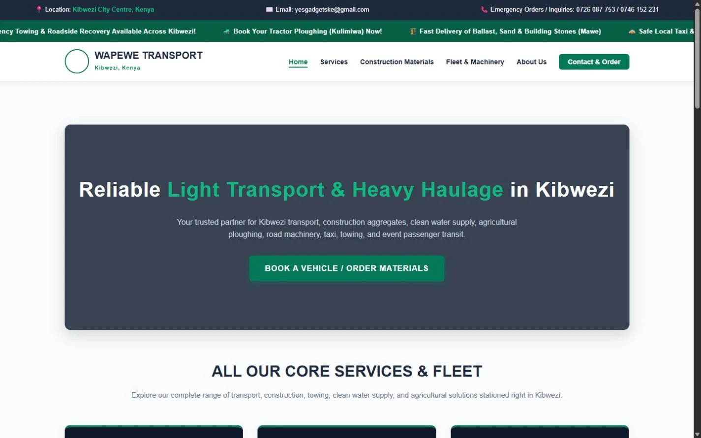 Wapewe Transport Kibwezi project image