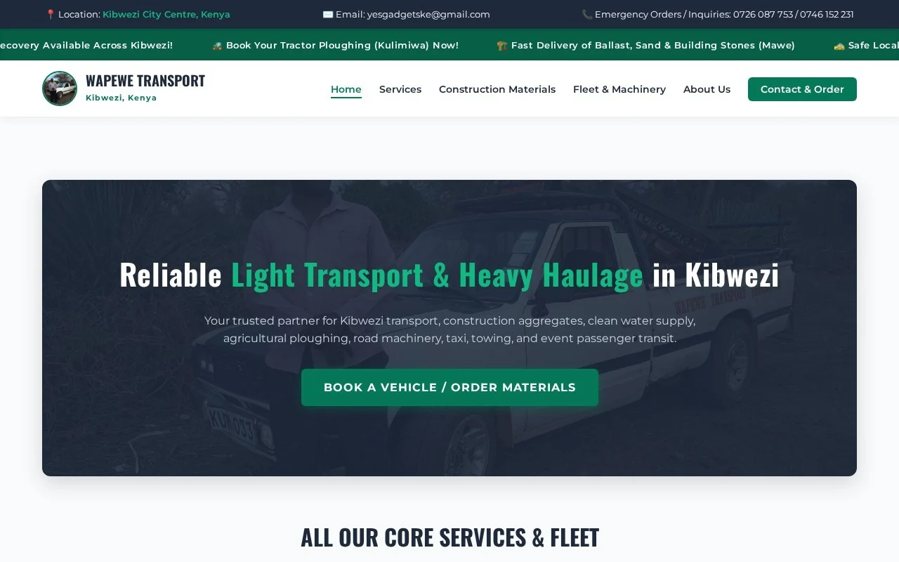 Wapewe Transport Kibwezi project image