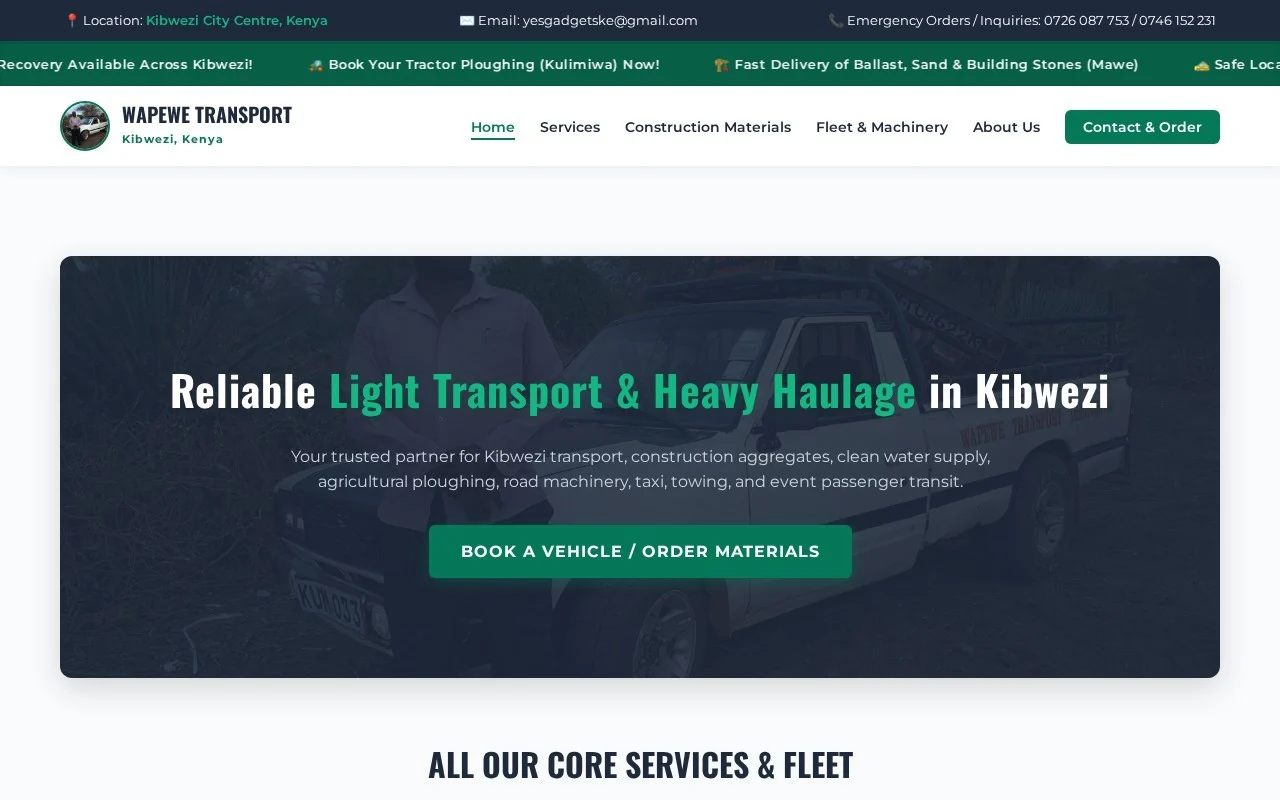 Wapewe Transport Kibwezi project image